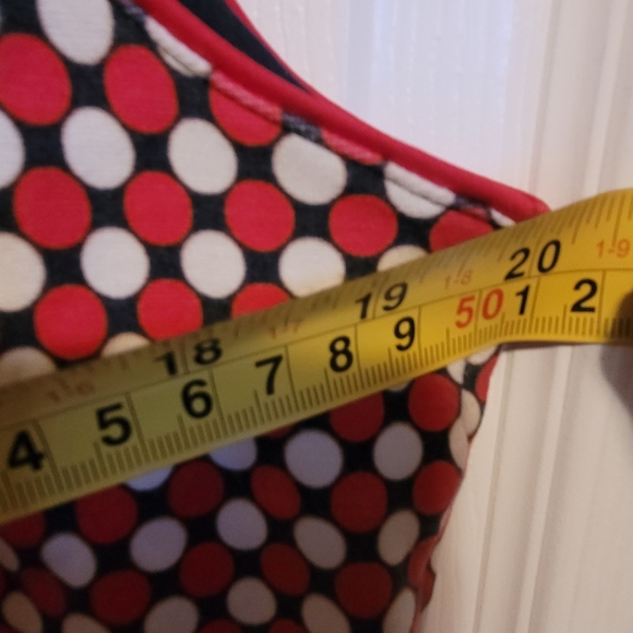 Lands' End midi fitted dress size 16 red and white polka dot - Picture 9 of 14